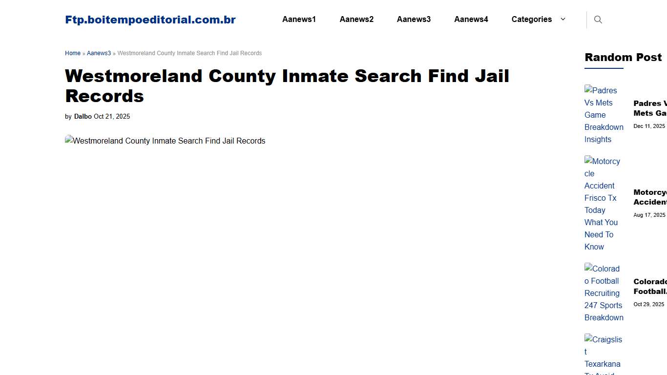 Westmoreland County Inmate Search Find Jail Records